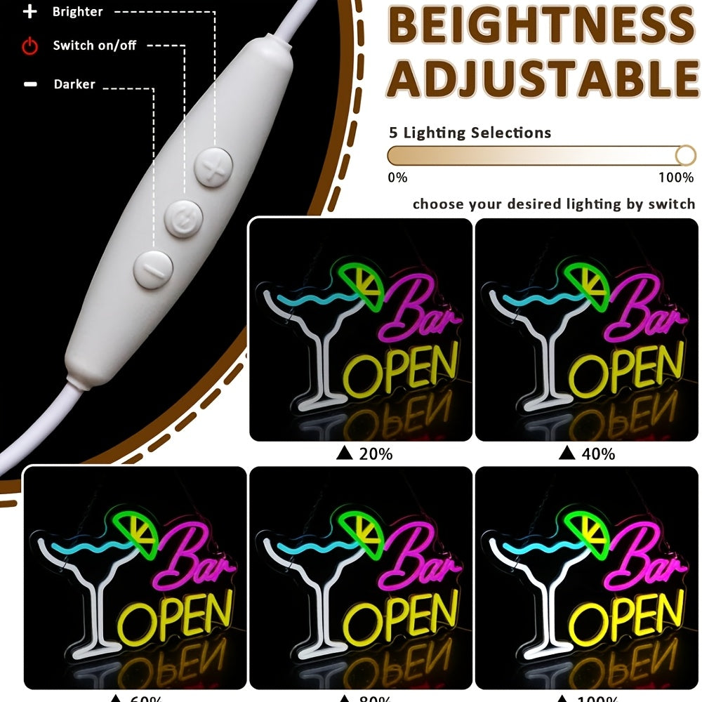 Frendorf | Beleuchtetes Schild “Bar Offene” – Atmosphärische Dekoration