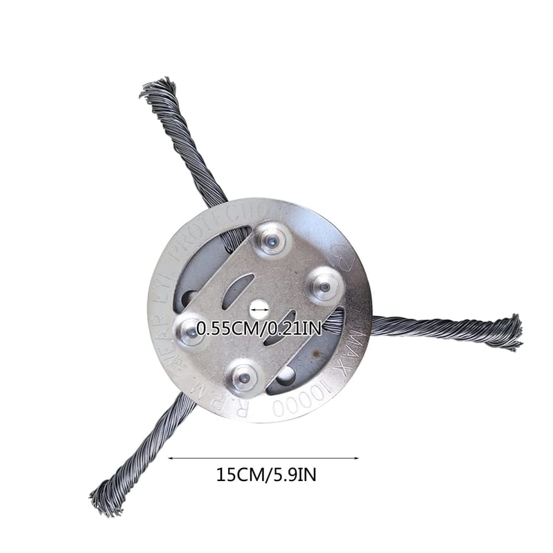 Frendorf | 6 Zoll Stahl Draht Bürstenmäher Trimmer Kopf