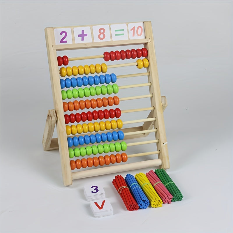 Frendorf | Bildung Holz Abakus – Addition und Subtraktion mit bunten Perlen lernen