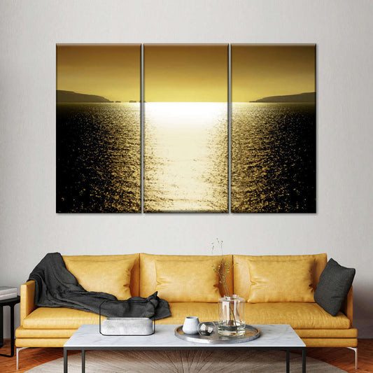 Frendorf | Sonnenlicht Reflexion - Goldene Wandkunst