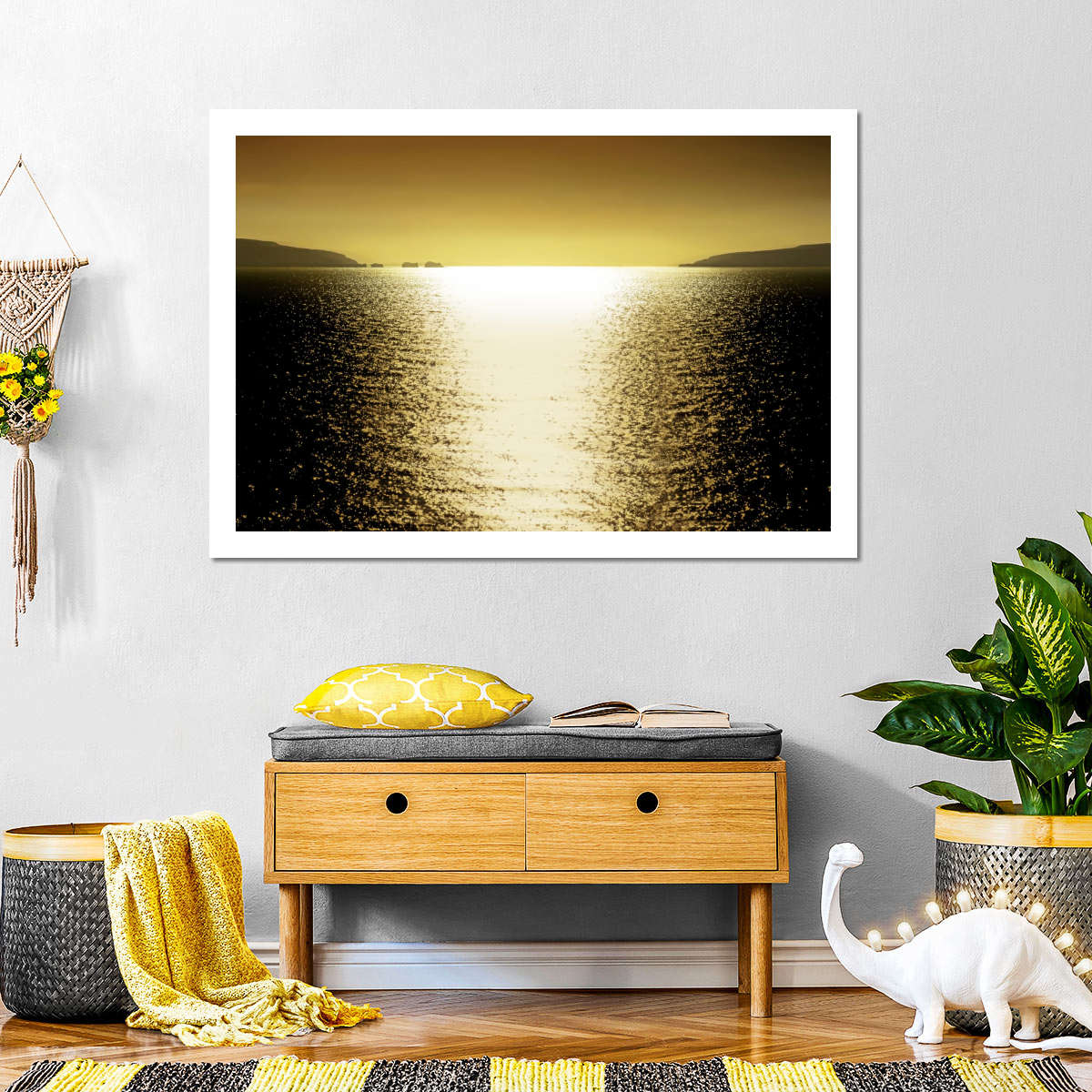 Frendorf | Sonnenlicht Reflexion - Goldene Wandkunst