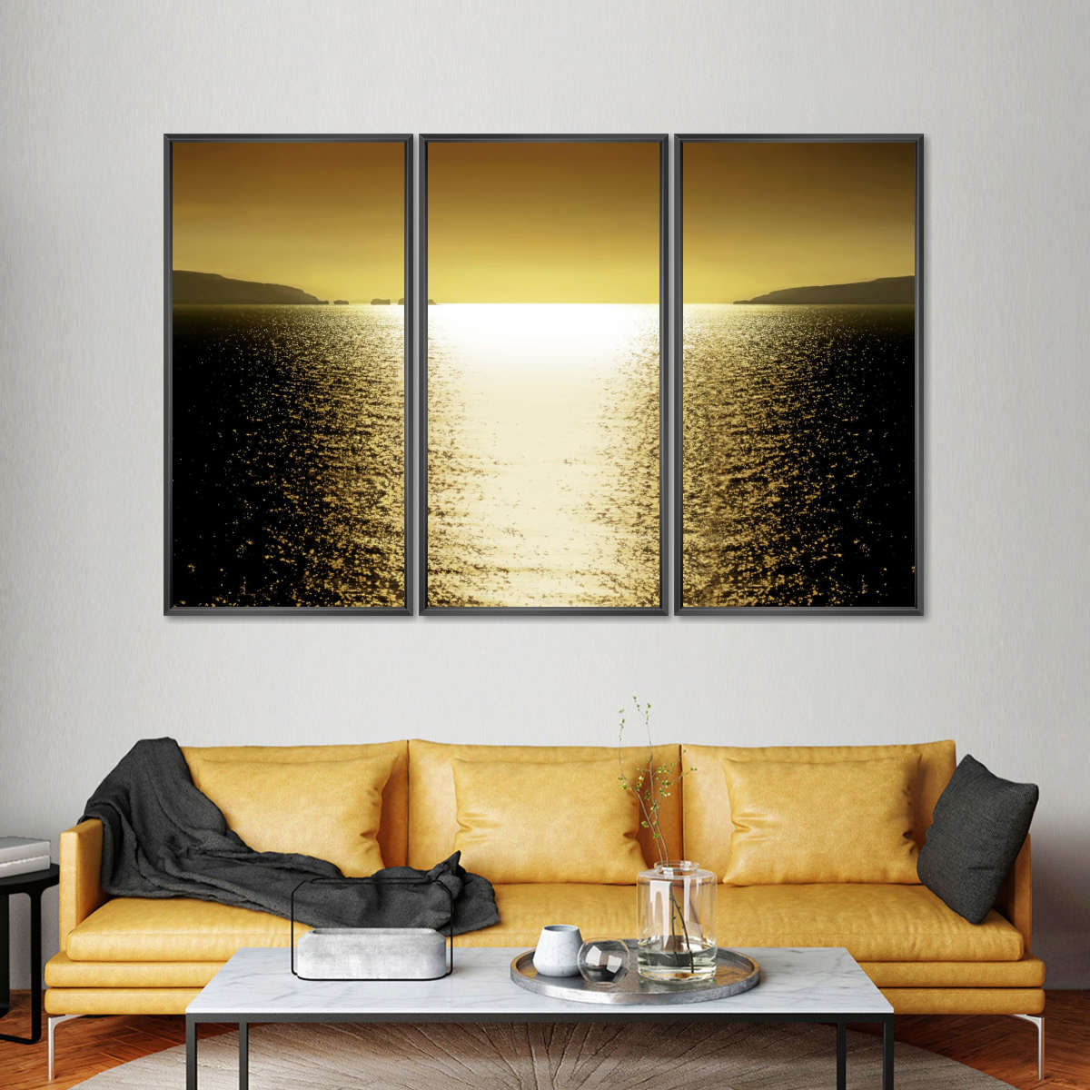 Frendorf | Sonnenlicht Reflexion - Goldene Wandkunst