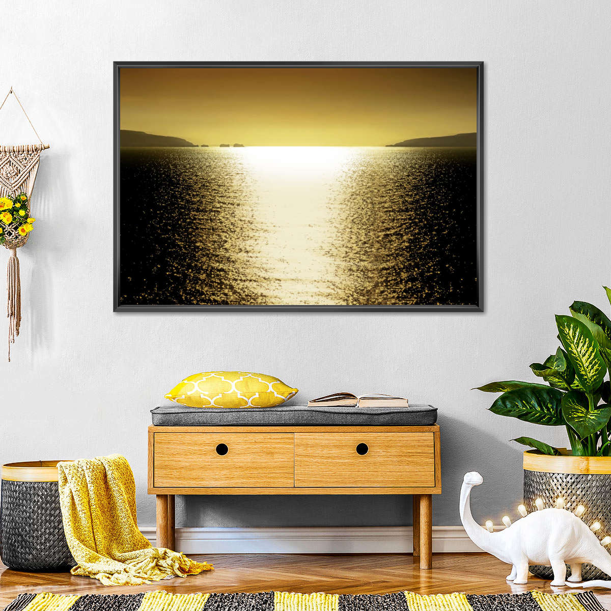 Frendorf | Sonnenlicht Reflexion - Goldene Wandkunst