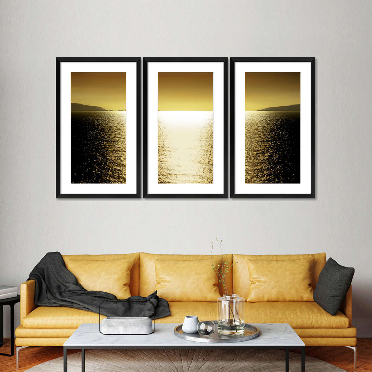 Frendorf | Sonnenlicht Reflexion - Goldene Wandkunst