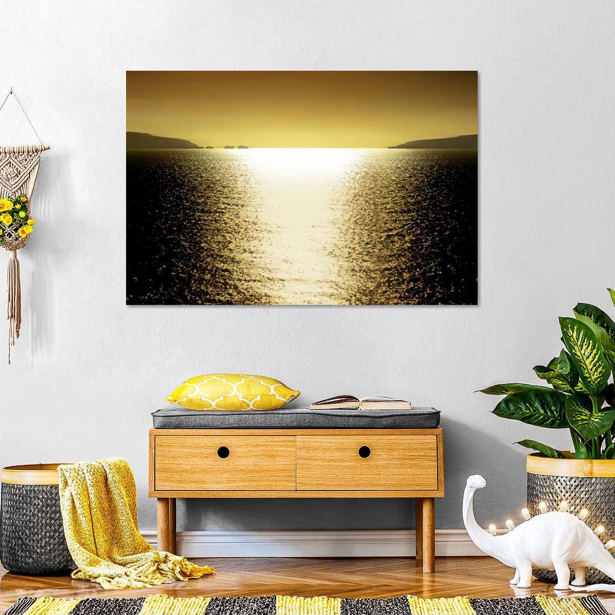 Frendorf | Sonnenlicht Reflexion - Goldene Wandkunst