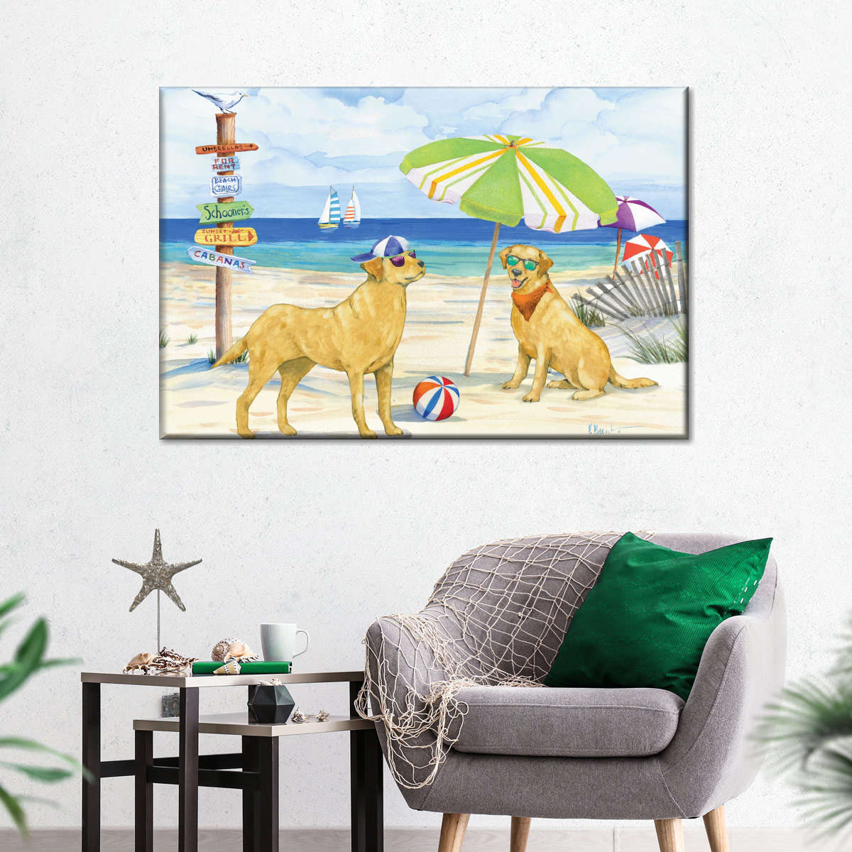 Frendorf | Hundestrandtag Horizontal I Wandkunst