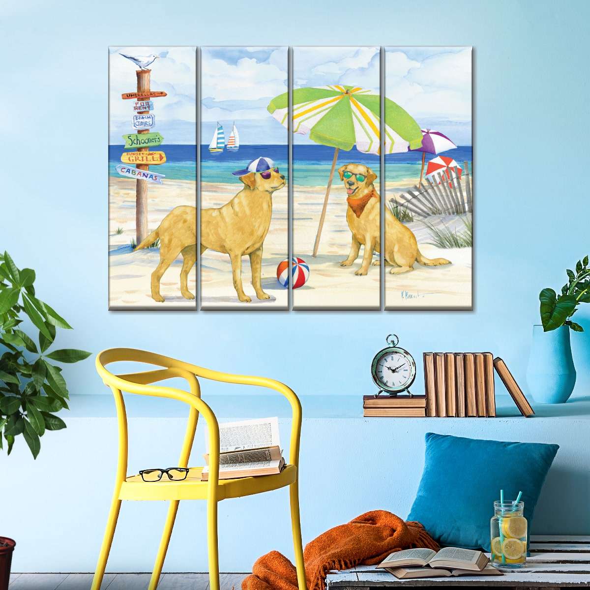 Frendorf | Hundestrandtag Horizontal I Wandkunst