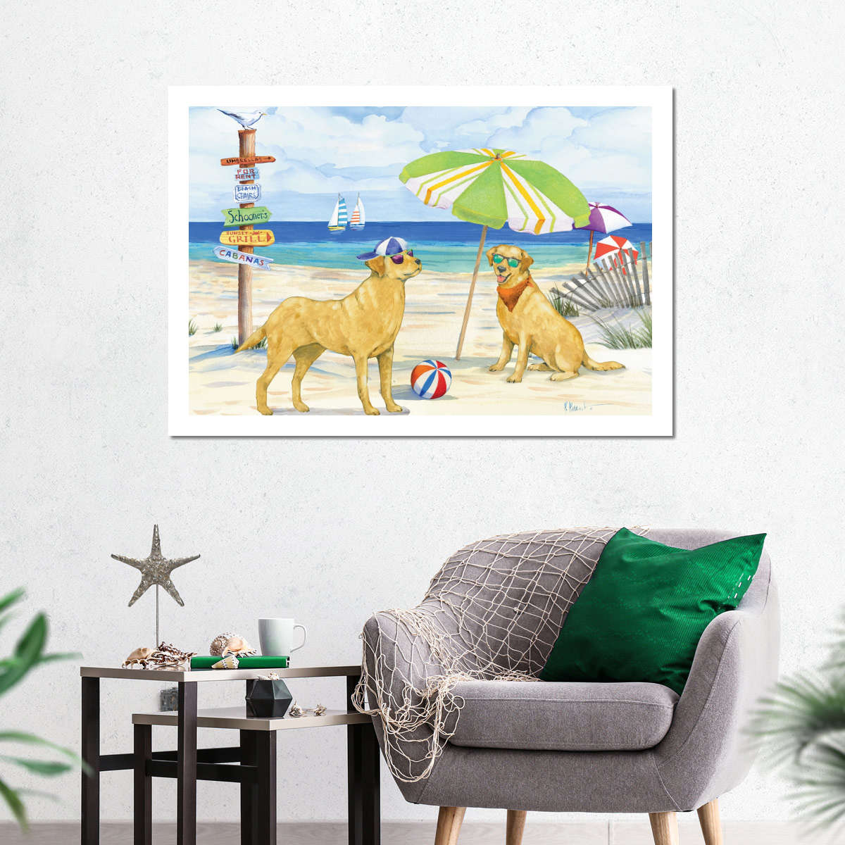 Frendorf | Hundestrandtag Horizontal I Wandkunst