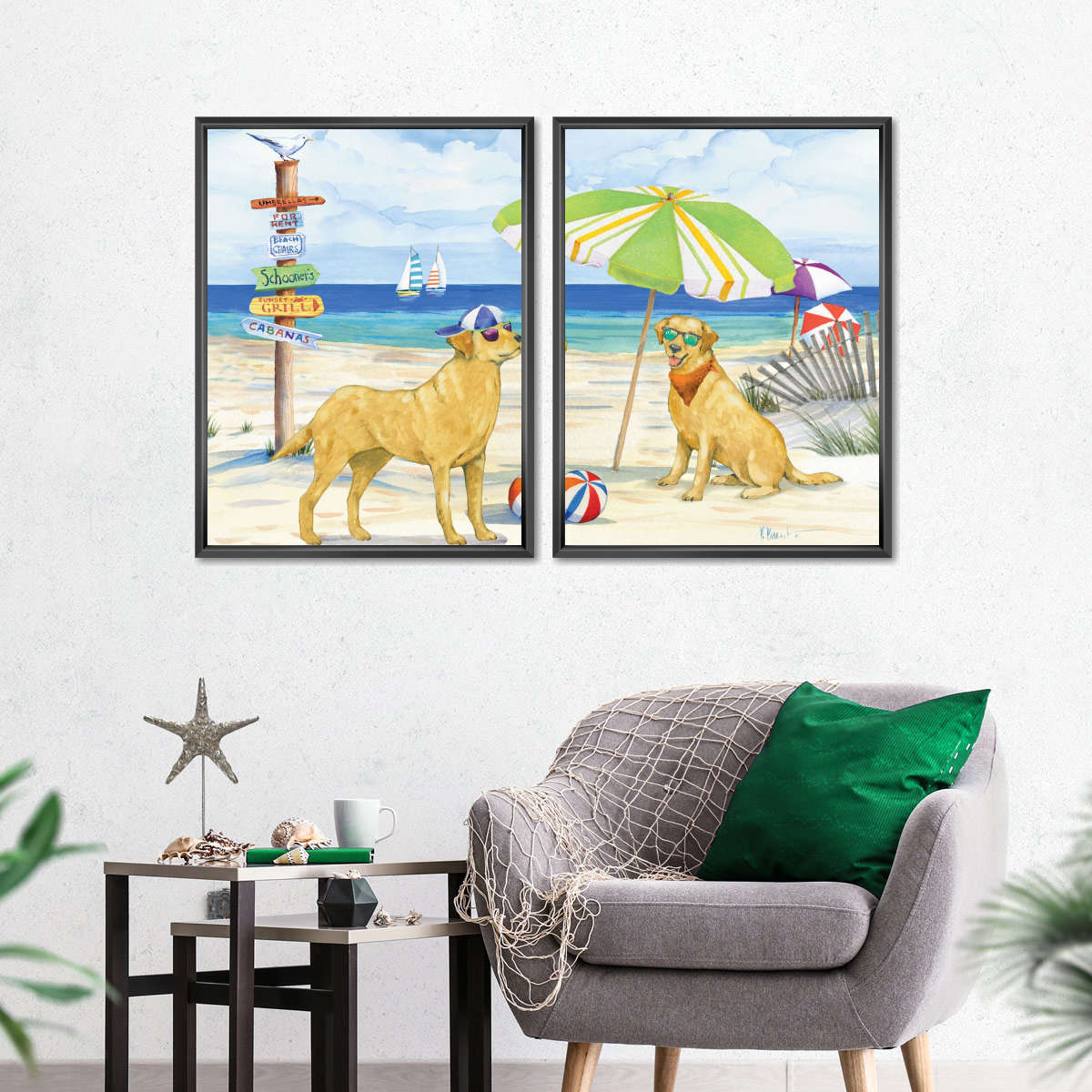 Frendorf | Hundestrandtag Horizontal I Wandkunst