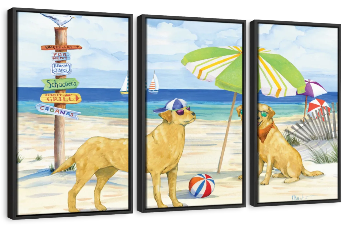 Frendorf | Hundestrandtag Horizontal I Wandkunst