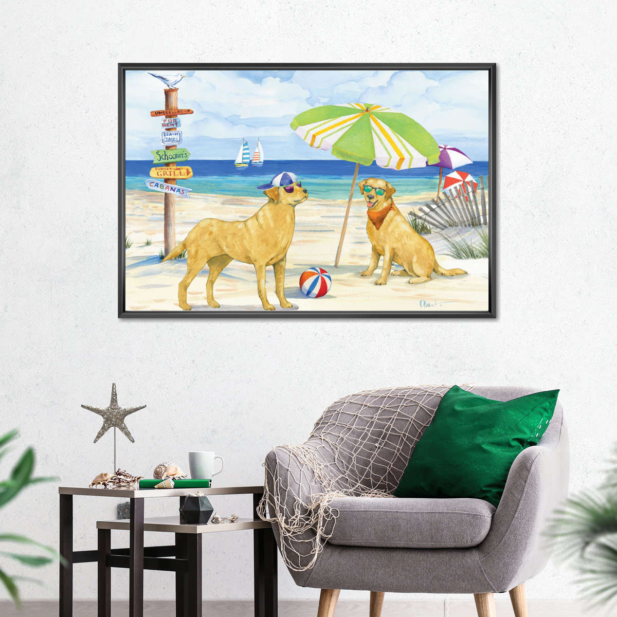 Frendorf | Hundestrandtag Horizontal I Wandkunst