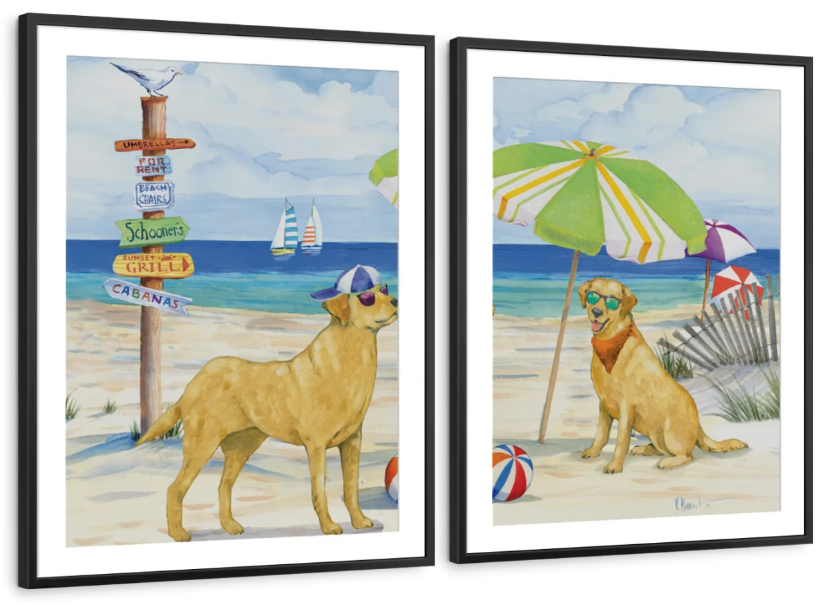 Frendorf | Hundestrandtag Horizontal I Wandkunst