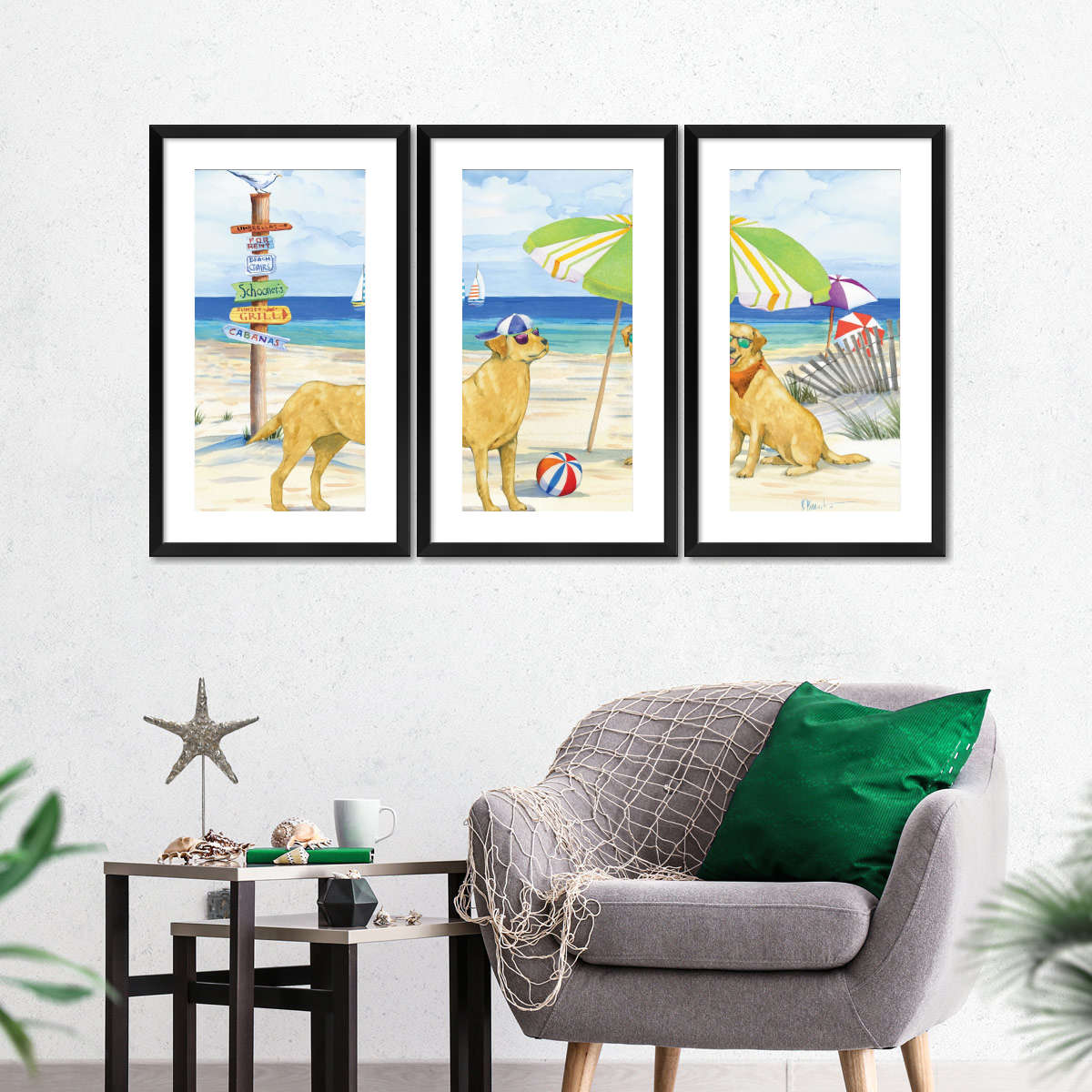 Frendorf | Hundestrandtag Horizontal I Wandkunst