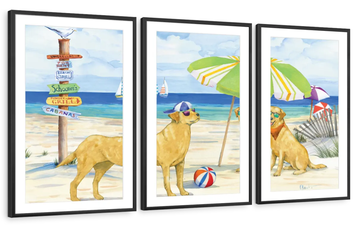 Frendorf | Hundestrandtag Horizontal I Wandkunst