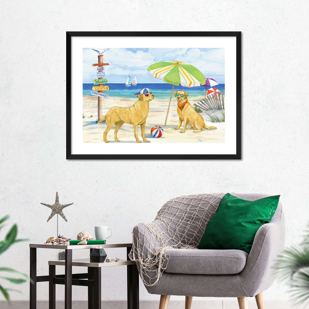 Frendorf | Hundestrandtag Horizontal I Wandkunst