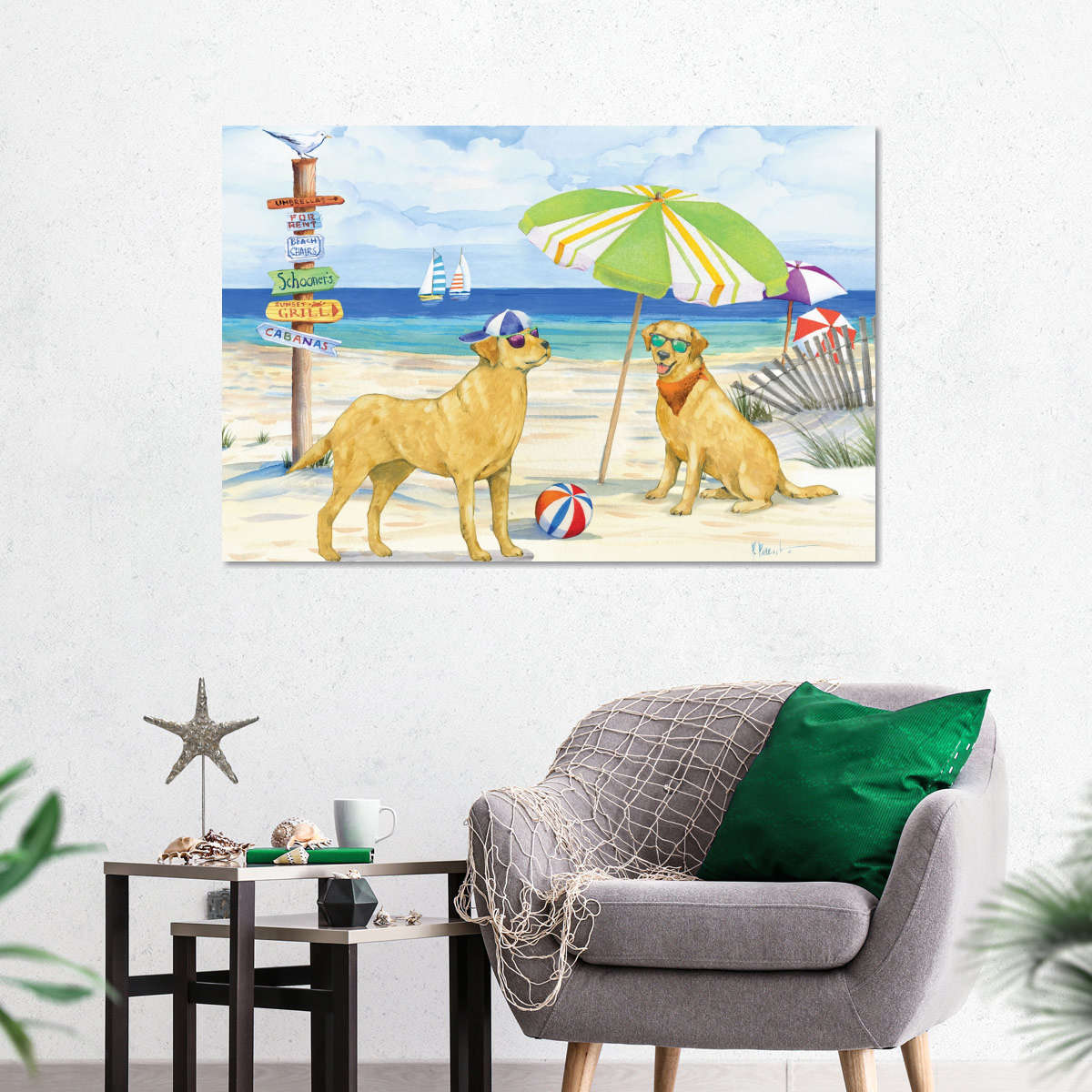 Frendorf | Hundestrandtag Horizontal I Wandkunst