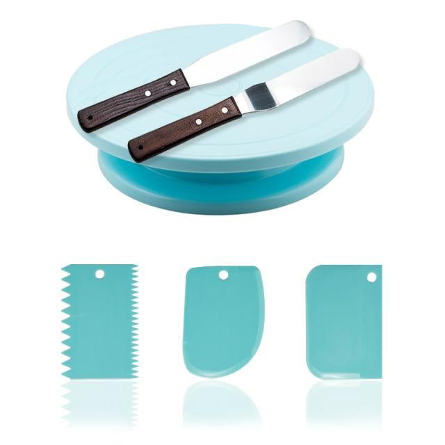 6Pcs Set Tortenteller Drehender Kuchenständer Rotating Table Kuchentisch