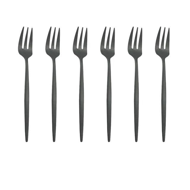 6er Set Gold Gabel Set Tee Kuchen Snack Gabel Geschirr Geschirr Sets