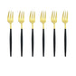 6er Set Gold Gabel Set Tee Kuchen Snack Gabel Geschirr Geschirr Sets