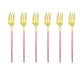 6er Set Gold Gabel Set Tee Kuchen Snack Gabel Geschirr Geschirr Sets
