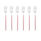 6er Set Gold Gabel Set Tee Kuchen Snack Gabel Geschirr Geschirr Sets