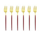 6er Set Gold Gabel Set Tee Kuchen Snack Gabel Geschirr Geschirr Sets