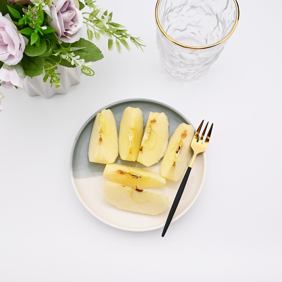6er Set Gold Gabel Set Tee Kuchen Snack Gabel Geschirr Geschirr Sets