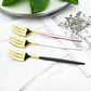 6er Set Gold Gabel Set Tee Kuchen Snack Gabel Geschirr Geschirr Sets