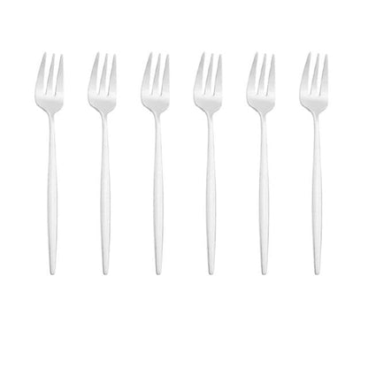 6er Set Gold Gabel Set Tee Kuchen Snack Gabel Geschirr Geschirr Sets
