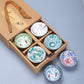 6 Stück/Los Vintage Wein Tee Tassen Set 80 ml Blau und Weiß Retro Teegeschirr Trinkgeschirr Chinesisches Teegeschirr Geschenk