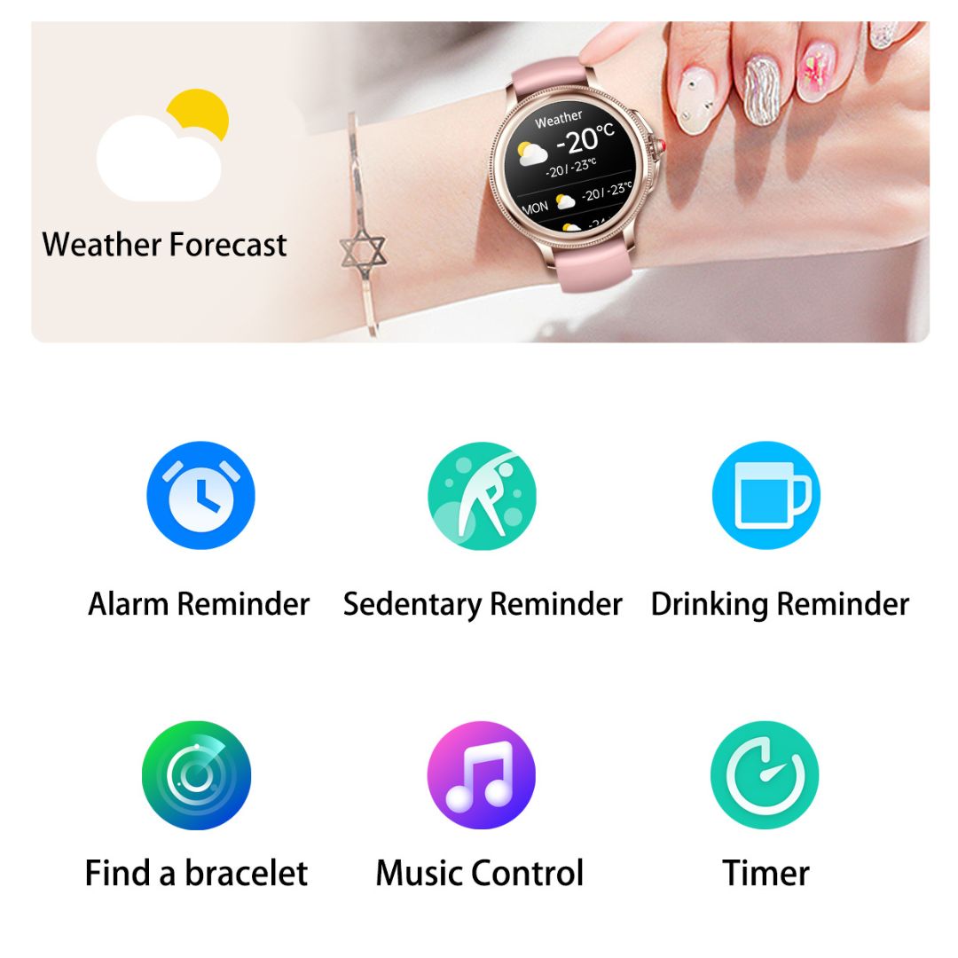 Frendorf | Smartwatch für Damen – Fitness, Gesundheit und zeitloser Stil in einem