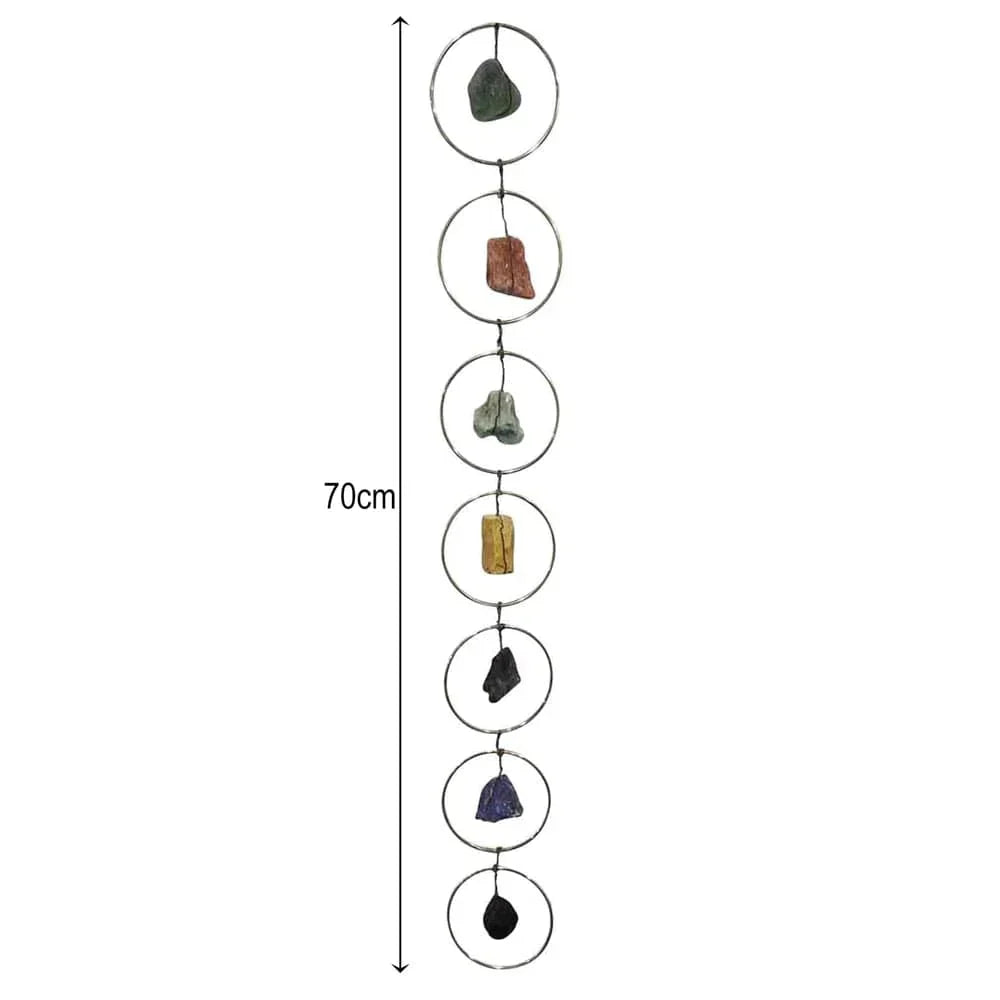 Frendorf | 7 Rohe Chakra Steine Hängend Dekor
