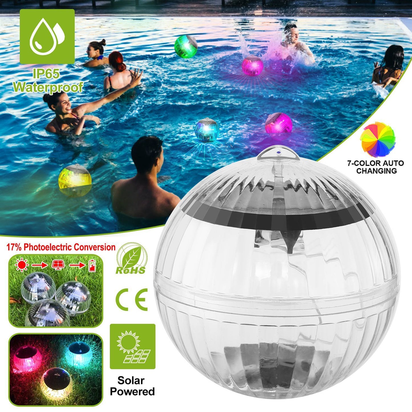 Frendorf | 7 Farben Solar LED Schwimmende Lichter