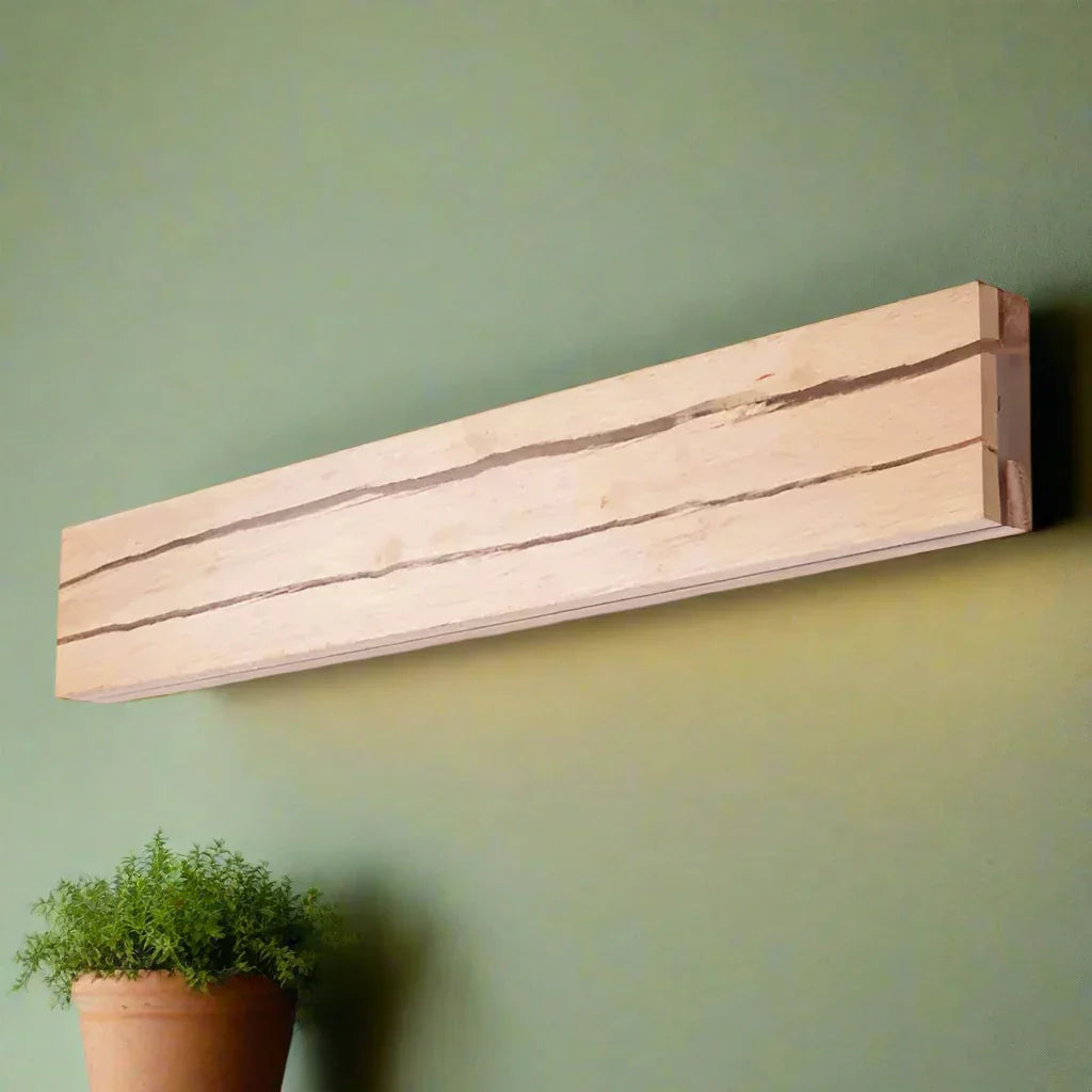 Frendorf | WoodCrack Moderne Holz-Wandleuchte | LED Wandlampe | Stilvolle Wohnraumbeleuchtung | Dekorative Beleuchtung