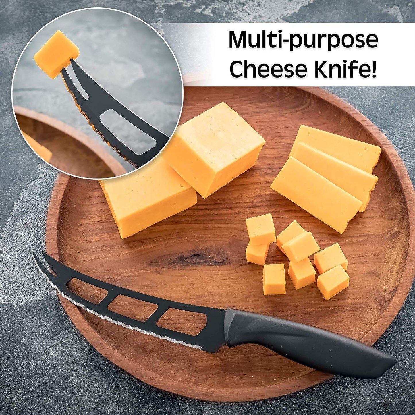 Frendorf | 7-teilige Set: Kochmesser, Brot, Tranchiermesser, Allzweckmesser, Schälmesser, Käse, Pizza