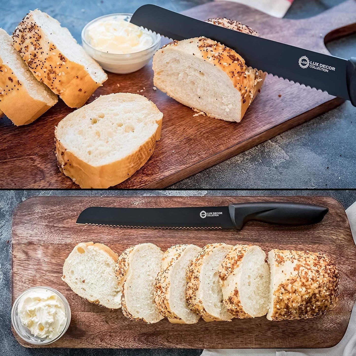 Frendorf | 7-teilige Set: Kochmesser, Brot, Tranchiermesser, Allzweckmesser, Schälmesser, Käse, Pizza