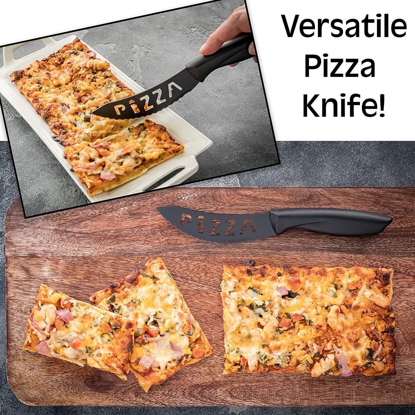 Frendorf | 7-teilige Set: Kochmesser, Brot, Tranchiermesser, Allzweckmesser, Schälmesser, Käse, Pizza