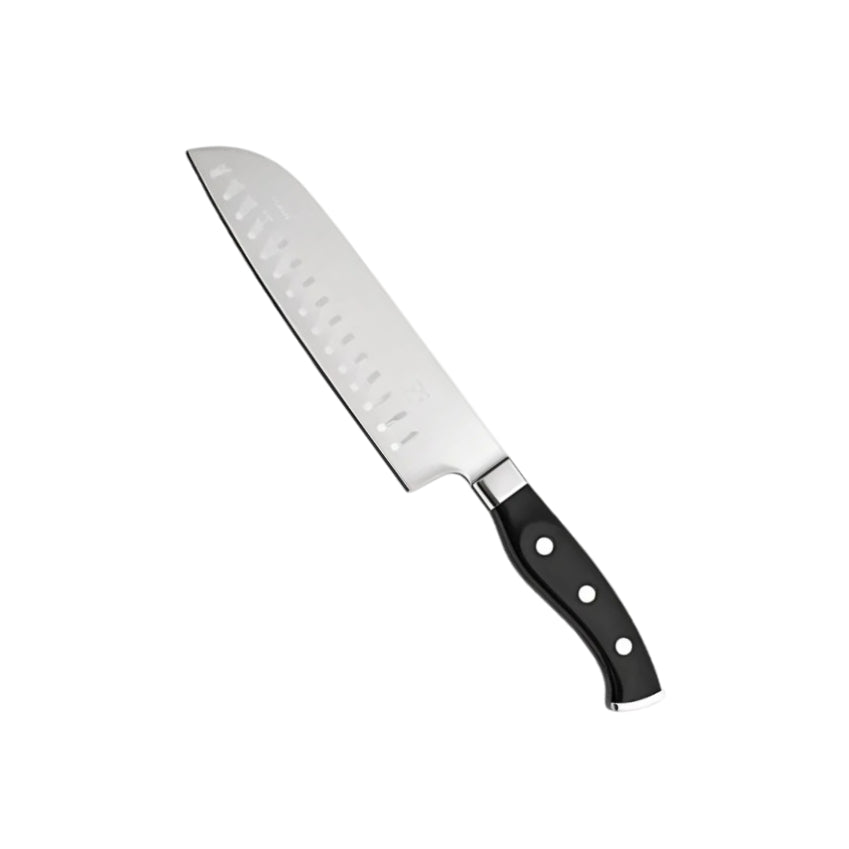 Frendorf | Küchenchefmesser - Santokumesser - Vielzweck-Edelstahlklinge mit Granton-Kanten - Perfekt zum Schneiden, Würfeln und Hacken - Ergonomischer Griff für bequemen Halt - Ideal für Fleisch, Fisch und Gemüse