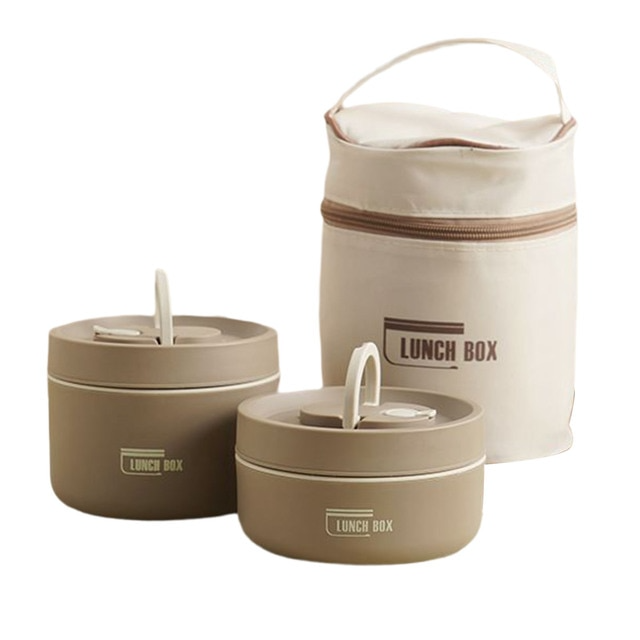 Frendorf | IsoPro™ Mehrschichtige Isolierte Lunchbox | Thermobox für Warm- und Kaltgerichte | GRATIS Tragetasche
