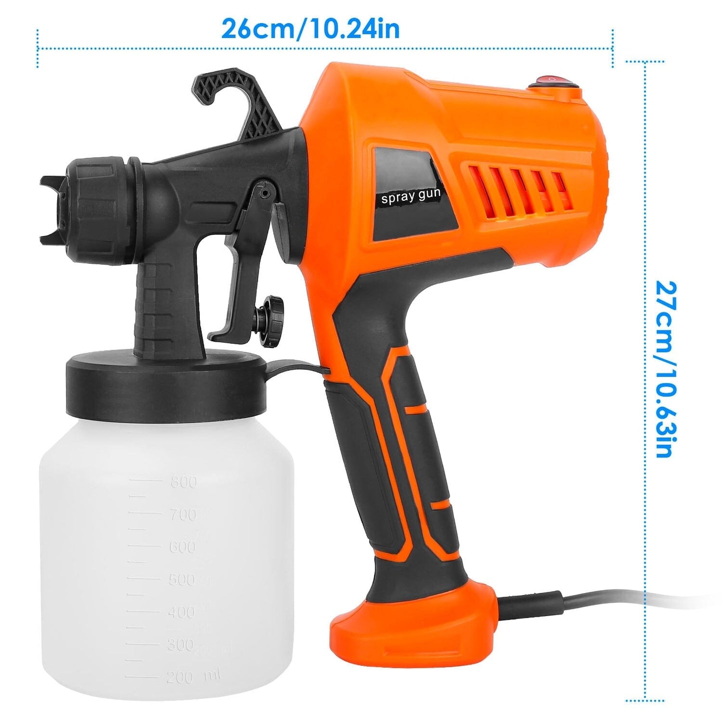 Frendorf | 700W Elektrische Farbsprühgerät Handheld mit 3 Sprühmuster 800ml