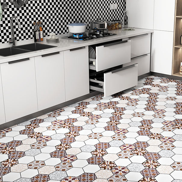 Frendorf | Multi-Tonal Stil Vinyl Plankenboden Peel and Stick Porzellanfliesen Look PVC Bodenbelag