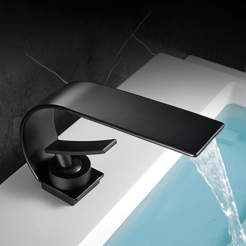 Frendorf | Badarmatur Messing Wasserfallauslauf Hebelgriff Waschbeckenarmatur