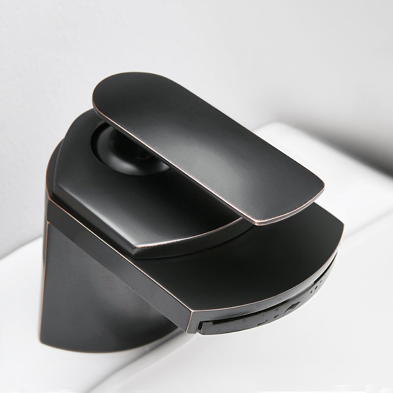 Frendorf | Badezimmer Waschbecken Wasserhahn Hebelgriff Messing Wasserfall Auslauf Waschbecken Wasserhahn