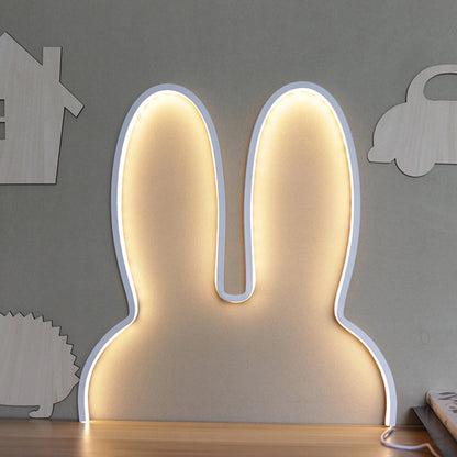 Frendorf | Cartoon Rabbit Frame Wandlamp Verlichting Acryl LED Bedlamp Fixture in Wit/Zwart