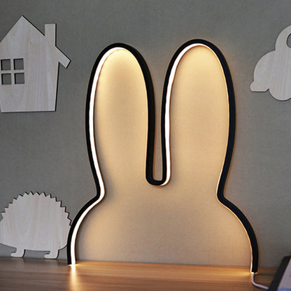 Frendorf | Cartoon Rabbit Frame Wandlamp Verlichting Acryl LED Bedlamp Fixture in Wit/Zwart
