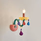 Cartoon Kerzen Wandlicht Armatur Kristall 1/2-Glühbirne Nachttisch Wand sconces in Pink mit Tropfen Dekor