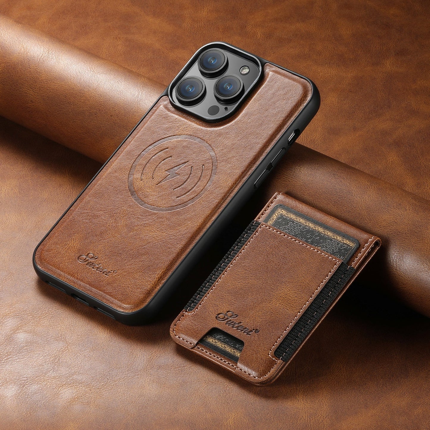 Frendorf | Leder Handyhülle mit Kartenhalter und MagSafe-Kompatibilität