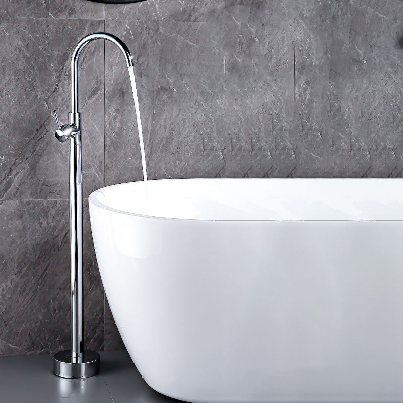 Frendorf | Boden Metall Freistehende Badewannenarmatur Schwenkbar Kupfer Freistehender Wasserhahn