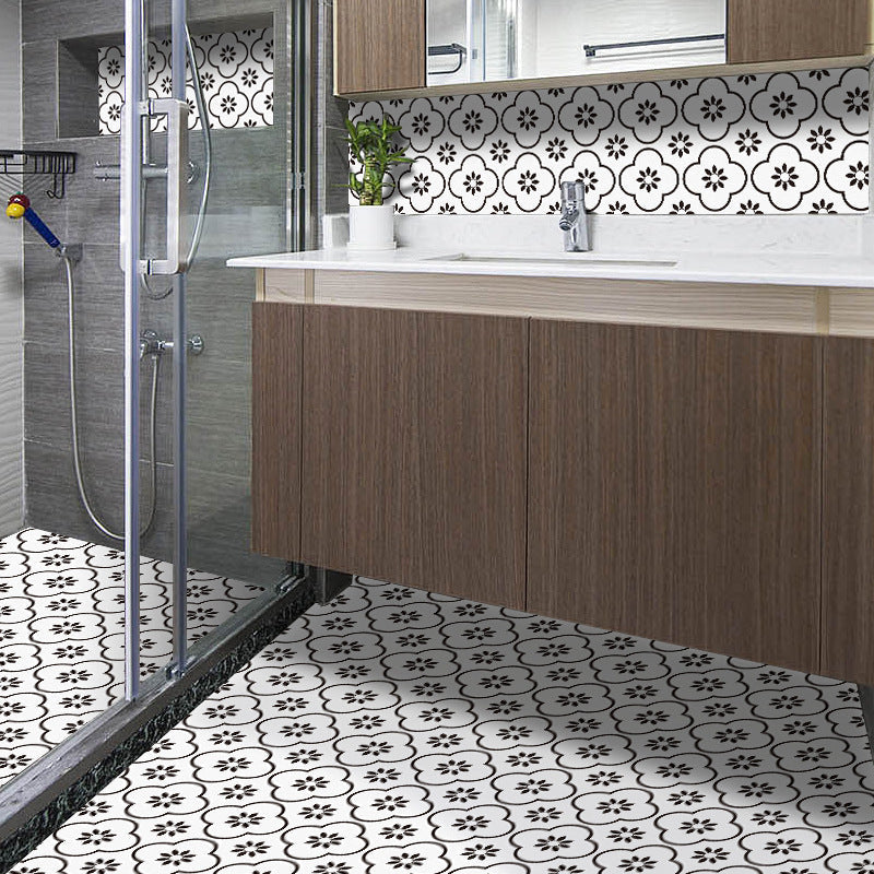 Frendorf | Kunststoff Peel & Stick Fliese quadratischer Druck Feldfliese für Küche und Bad