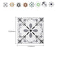 Frendorf | Kunststoff Peel & Stick Fliese quadratischer Druck Feldfliese für Küche und Bad